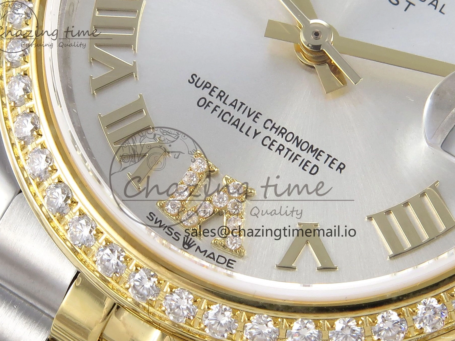 31 Best Jubilee Edition JARF 904L Silver on Bracelet DateJust SS 278383RBR YG Dial Roman Steel Diamonds HZ2236 1:1 1219